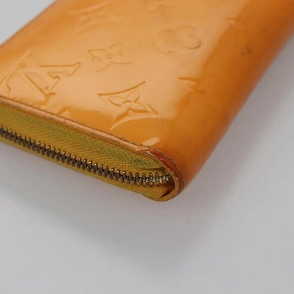 LOUIS VUITTON Monogram Vernis Zippy Wallet Jaune Passion M91733 LV Auth 112909 - Picture 10 of 16